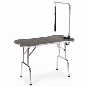 ME Bone Shaped Folding Table (Color: Black, size: 45in)